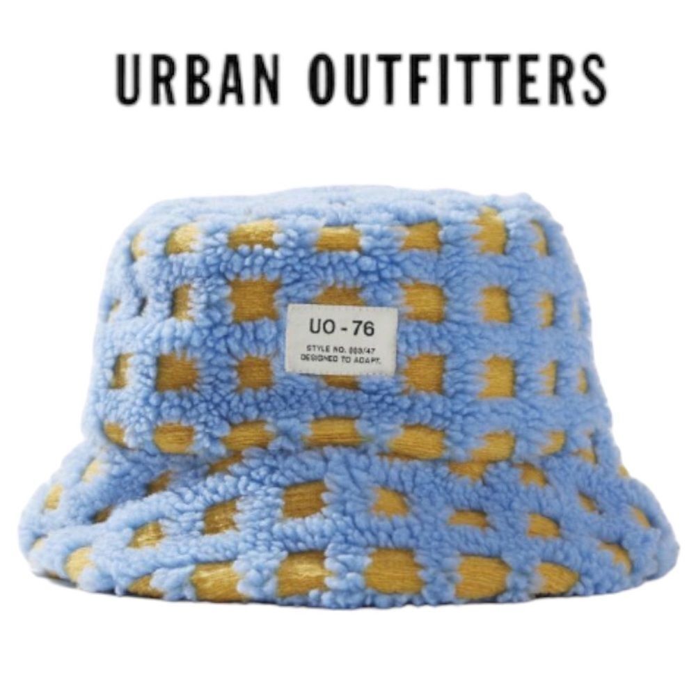 NEW UO Urban Outfitters Sherpa Blue Bucket Hat